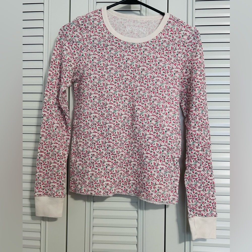 American Eagle Outfitters Floral Knit Top Size S